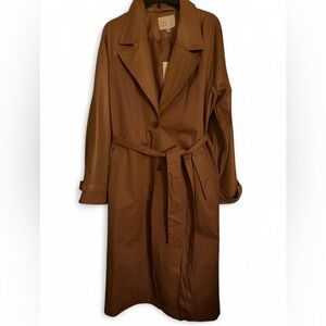 ANewDay - Women's Brown Trench Coat with Belt